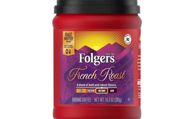 Folgers French Roast Medium Dark Roast Ground Coffee 292 G